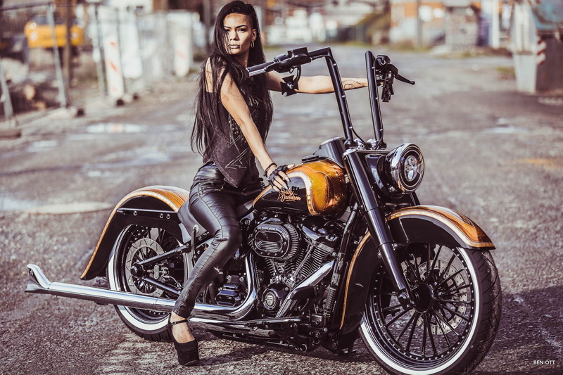 1080P, Motorcycles, Girls and Motorcycles, Custom Motorcycle, Thunderbike Customs, Harley-Davidson, Woman