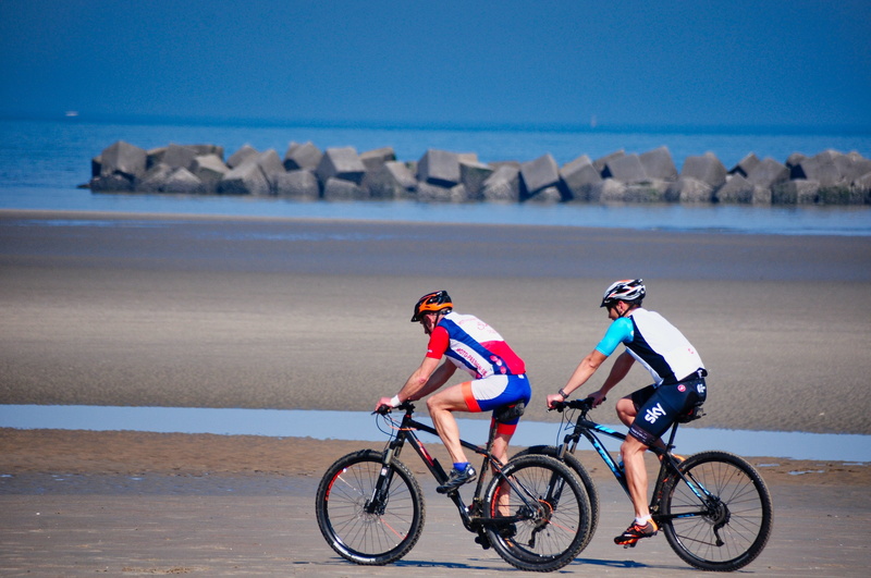 beach, full length, woman, tower, sport, cycle, speed, nature, road, landscape, cyclist, helmet, water, motion, riding, transportation, 4K, sports clothing