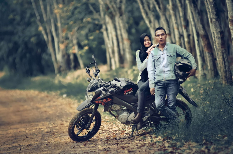 young adult, forest, people, casual clothing, shady, portrait, young, transportation, couple - relationship, togetherness, young men, forest floor, two people