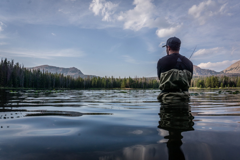 5K, forest, beauty in nature, cloud - sky, lifestyles, nature, fisherman, tree, black, mountain, water, fishing, one person, sky, day, rod, standing, outdoor