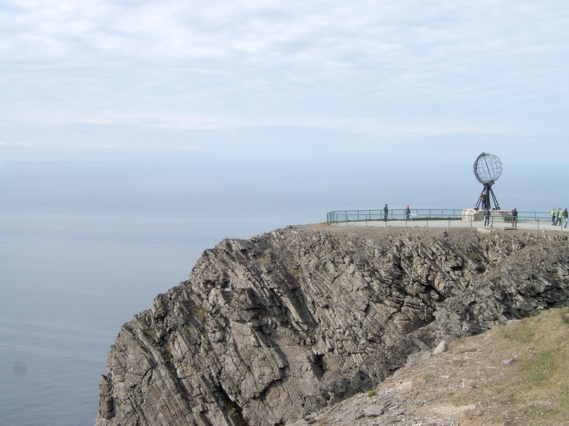 satellite, satellite dish, global communications, nordkap rock, norway, non-urban scene, sea, norwegian sea, tranquility, north cape, nature, cloud - sky