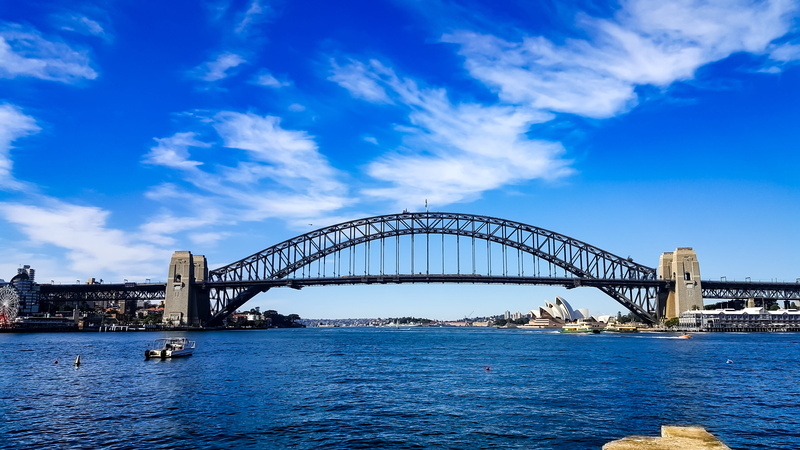skyscraper, australia, cloud - sky, city, travel destinations, cloud, bay, building exterior, blue, water, opera house, landscape, sky, office building exterior