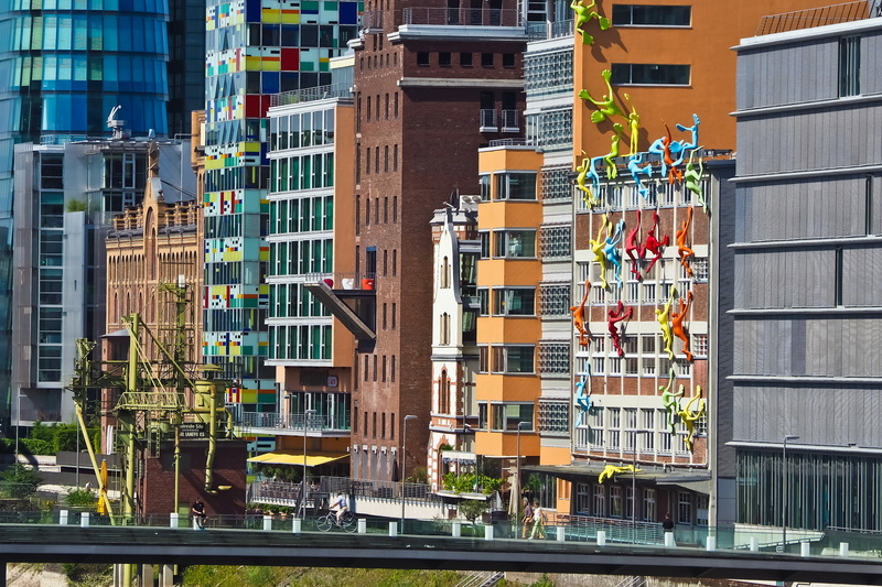 4K, skyline, window, balcony, modern high rise building, no people, facades, architecture, office building exterior, city view, day, apartment, transportation