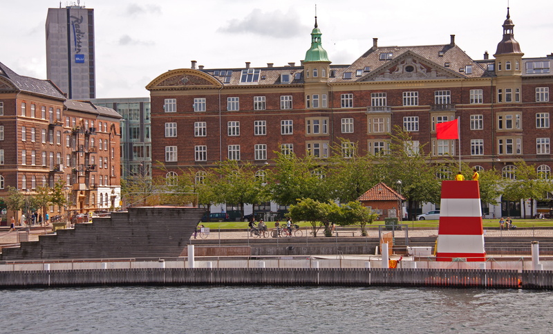 travel, water, nature, government, swimming area, travel destinations, flag, sky, building, day, houses, harbour, spire, denmark, no people, city, ocean