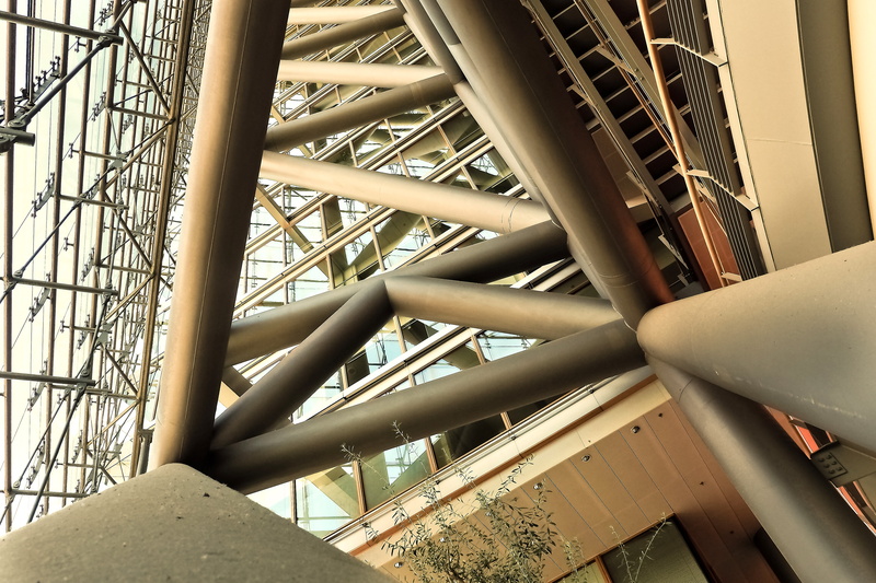 alloy, pattern, urban, floors, perspective, modern, day, interior, industry, steel, modern architecture, metal, connection, modern building, building, staircase