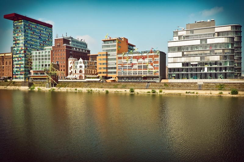 reflection, cityscape, abstract, river, no people, day, rhine, outdoors, home, residential district, waterfront, skyscraper, nature, office building, apartment