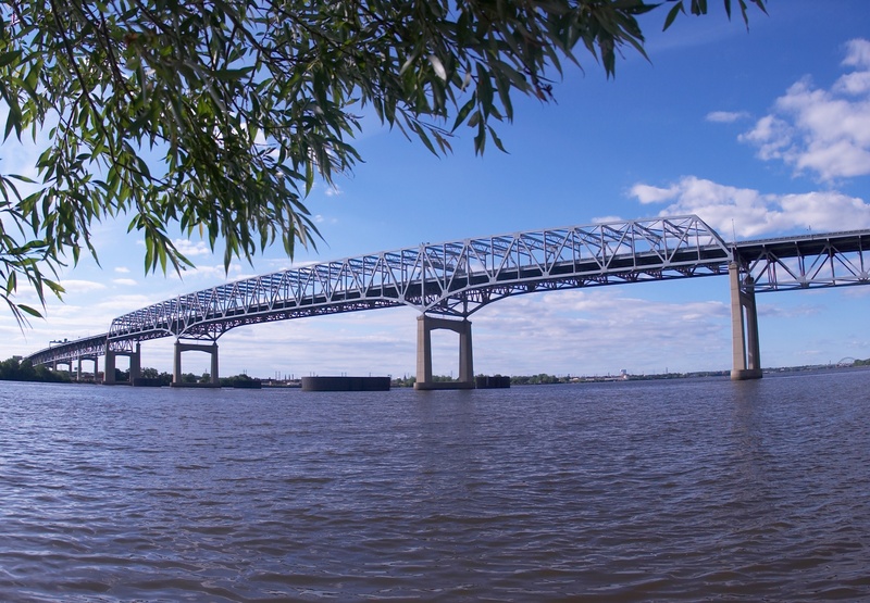 built structure, plant, span, outside, architectural column, waterfront, nature, summer, bridge, steel, arch bridge, transportation, spanning, bridge - man made structure
