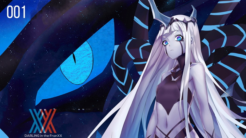 Darling in the FranXX, water, marine, sea, close-up, nature, art and craft, blue, animal themes, no people, pattern, Princess of Klaxosaurs, Zero One (Darling in the FranXX)