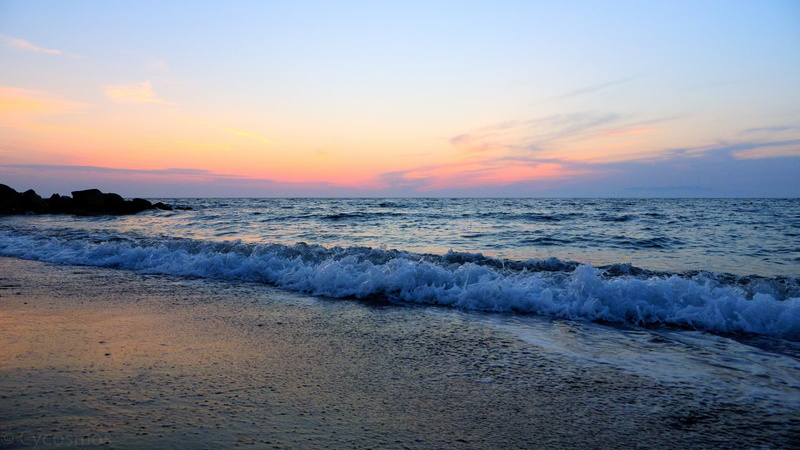 idyllic, landscape, sunrise - Dawn, water, summer, morning, travel, scenics - nature, wave, no People, beach, motion, horizon, sport, sunlight, tranquil Scene