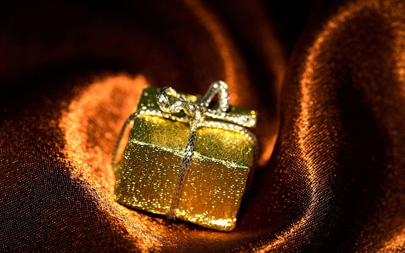 dust, gift, golden, present, photo, 3d and abstract, gold, box, 1080P