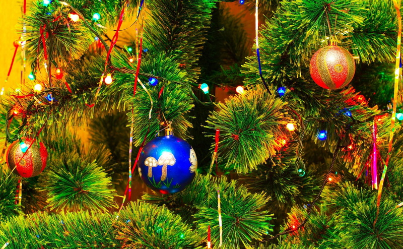 christmas, 2K, tinsel, holiday, christmas tree, garland, balls, tree