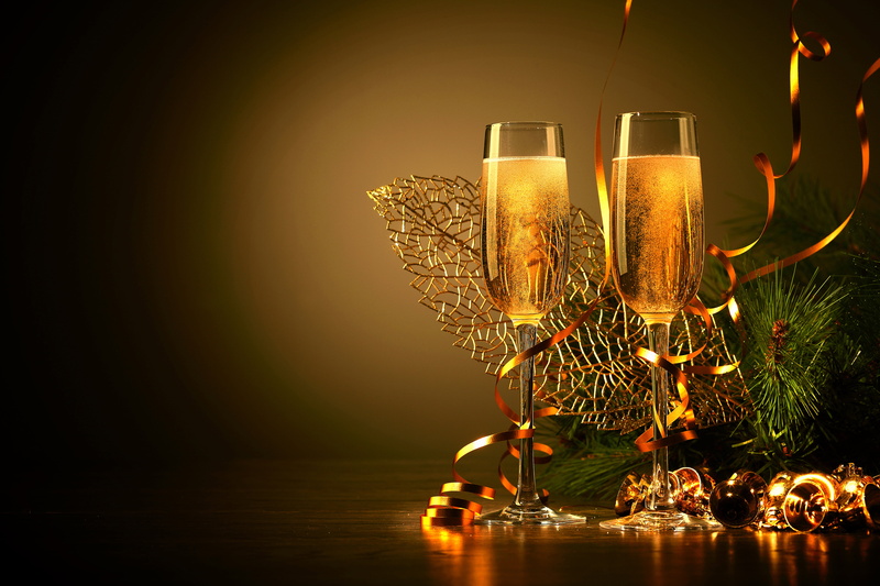 indoors, illuminated, bells, ornate, congratulating, dark, backgrounds, holiday, light - Natural Phenomenon, defocused, new Year, glass, christmas, gift