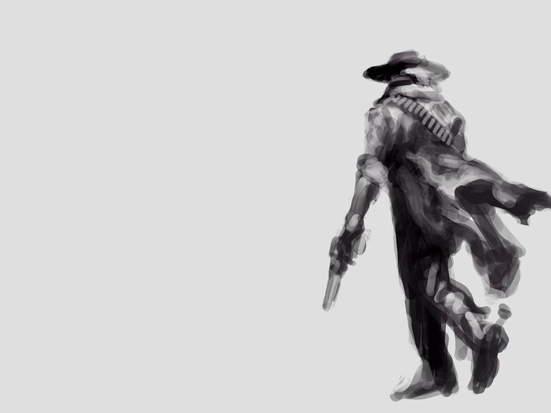stephen, wal, king, hd, x, dark, monochrome, artwork, grayscale, gunslinger, roland, 720P, tower, art, deschain