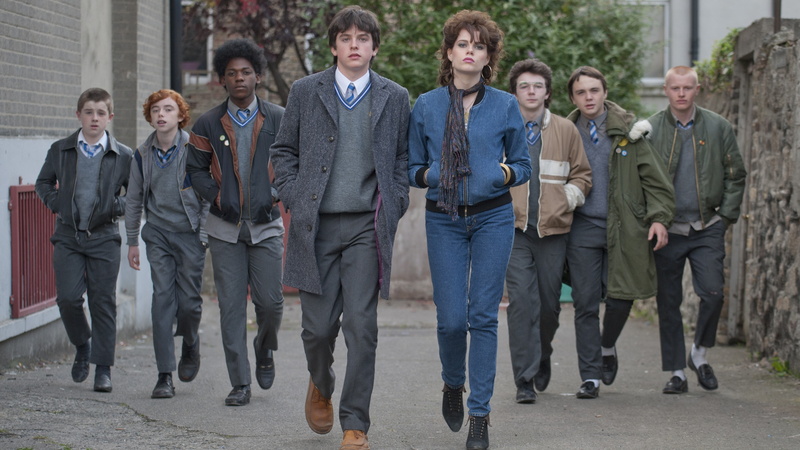 Lucy Boynton, Aidan Gillen, Maria Doyle Kennedy, daytime, men, best movies of 2016, woman, walks, road, 4K, Sing Street