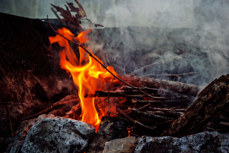 coal, day, focus on foreground, wood - material, heat, ash, campfire, smoke, fire - natural phenomenon, long exposure, nature, danger, burn, close-up, flame
