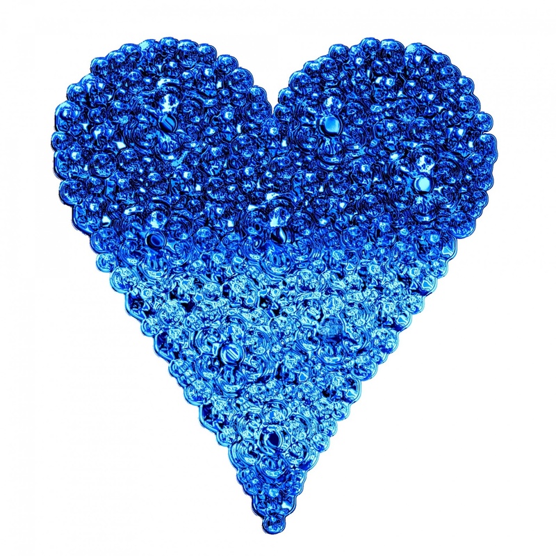 colorful, hearts, smooth, shiny, blue, affection, crystals, romantic, shapes, art and craft, designs, romance, symbols, creativity, lovers, symbol, close-up