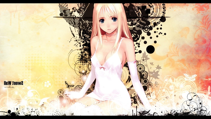 colorful snyp tony taka anime girls original characters detached sleeves blonde, 1080P