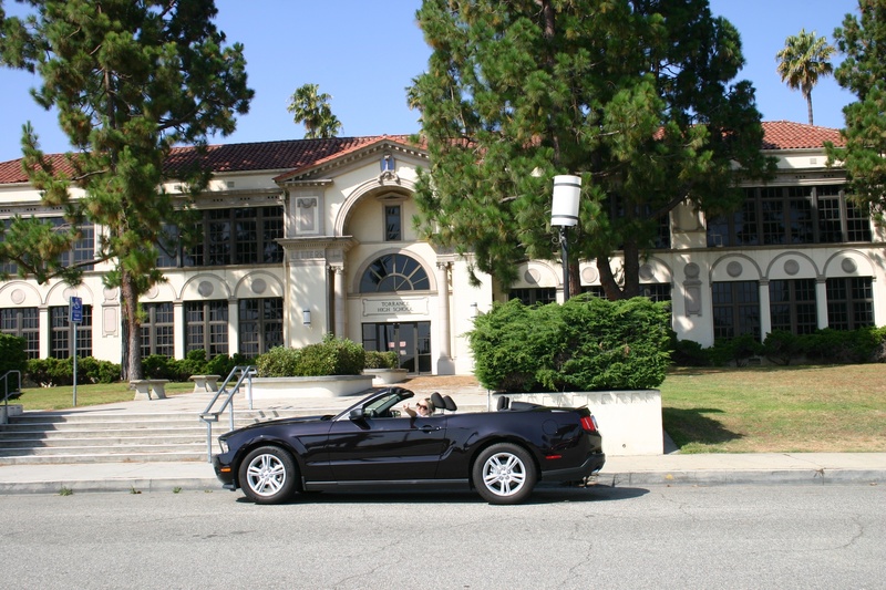 no people, transportation, street, building, architecture, film, road, land vehicle, luxury, los angeles, convertible, series, tree, empire, luxury car