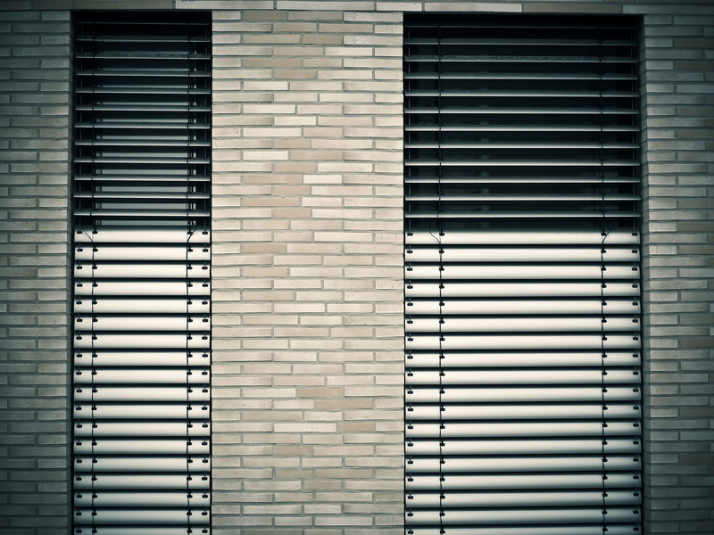 shutter, metal, urban, wall, venetian blinds, düsseldorf, brick, gray, building exterior, repetition, modern, closed, 4K, sunlight, built structure, outdoors