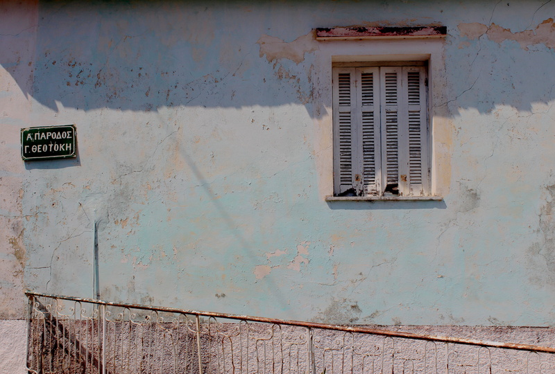 wall, white, architecture, grey, wooden, damaged, greece, weathered, home, built structure, windopane, window, building exterior, shutters, suburbia, metal