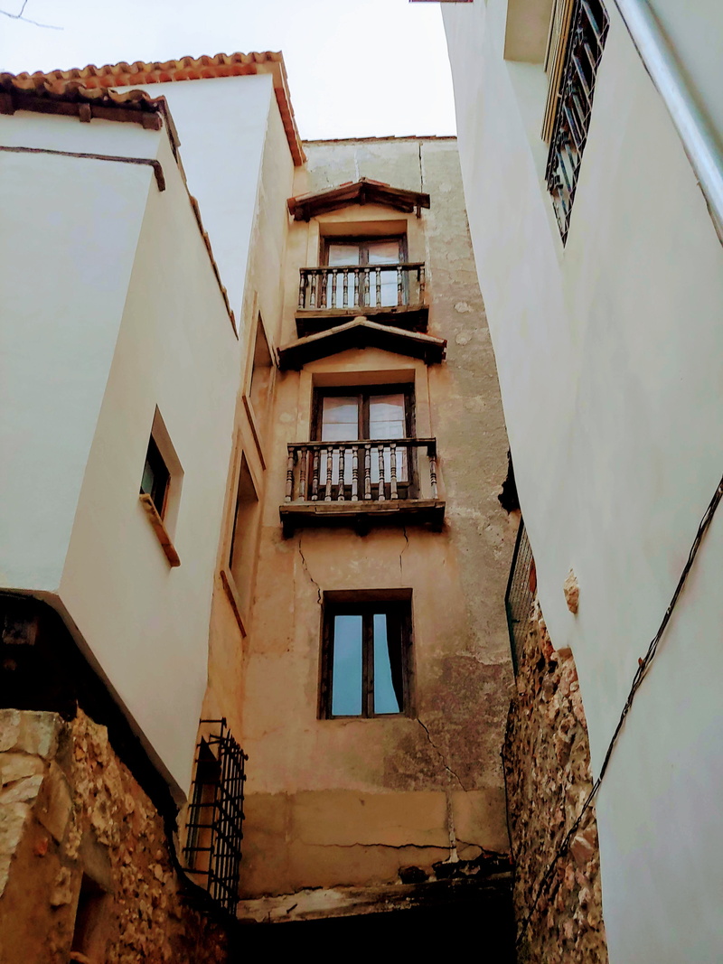 shutter, daytime, floor, window, no people, clear sky, home decor, building, architecture, building exterior, sky, flagstone, curtain, handrail, outdoors