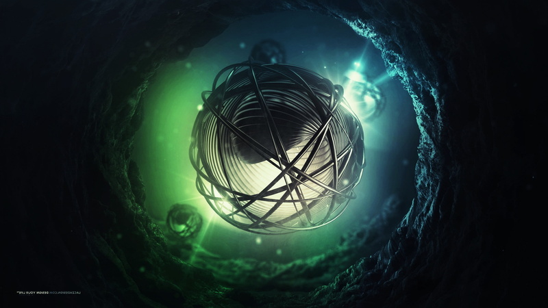 water, sphere, light - natural phenomenon, no people, electric lamp, 2K, underwater, geometric shape, shape, abstract, marine, nature, circle, digital art