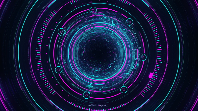 circle, Lacza, abstract, digital art, 1080P