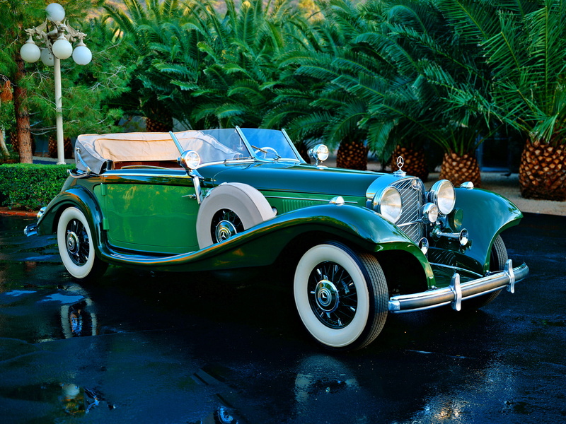 retro, benz, mercedes, cabriolet, 540k, 1938, 1080P, luxury