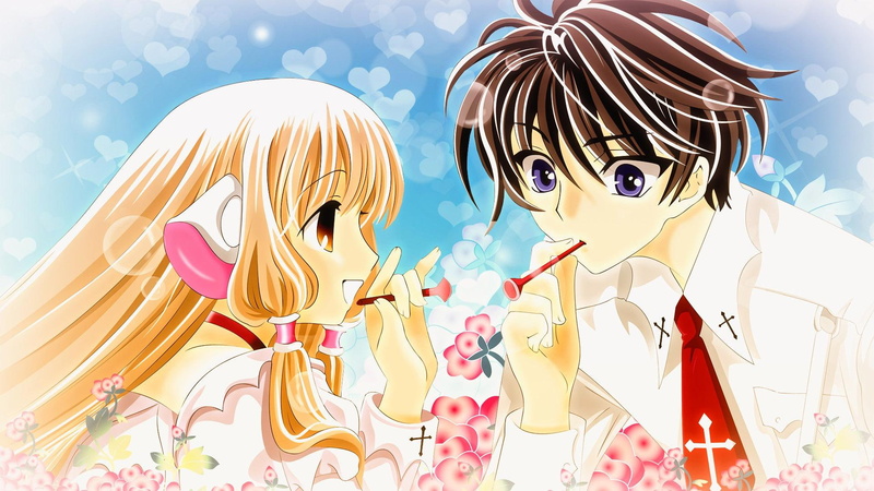 character, elfin, wearing, necktie, shirt, female, long, male, anime, 1080P, sleeve, 1920x1080, chobits