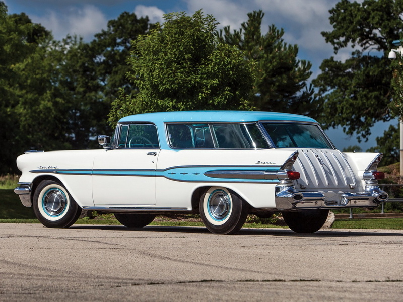 2 door, retro, 1080P, star, 2764df, pontiac, chief, 1957, safari, stationwagon, custom