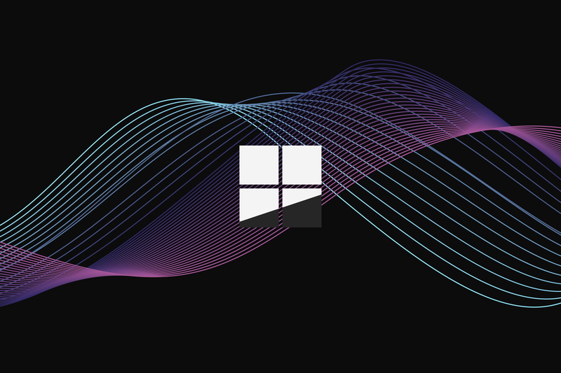 purple, logo, 4K, black, lines, Microsoft, simple background, waveforms, windows logo
