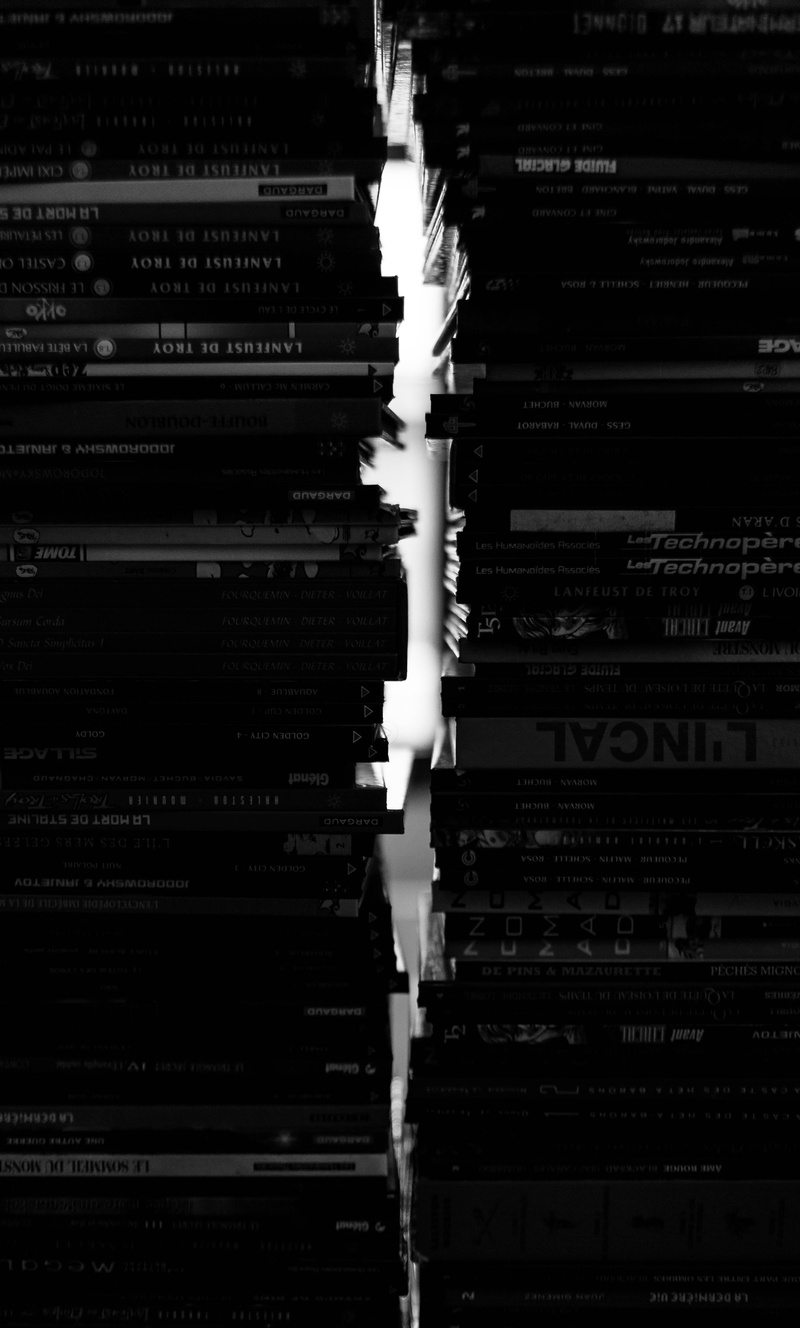 communication, text, stack, piled, book, black-and-white, publication, large group of objects, focus on foreground, close-up, built structure, architecture
