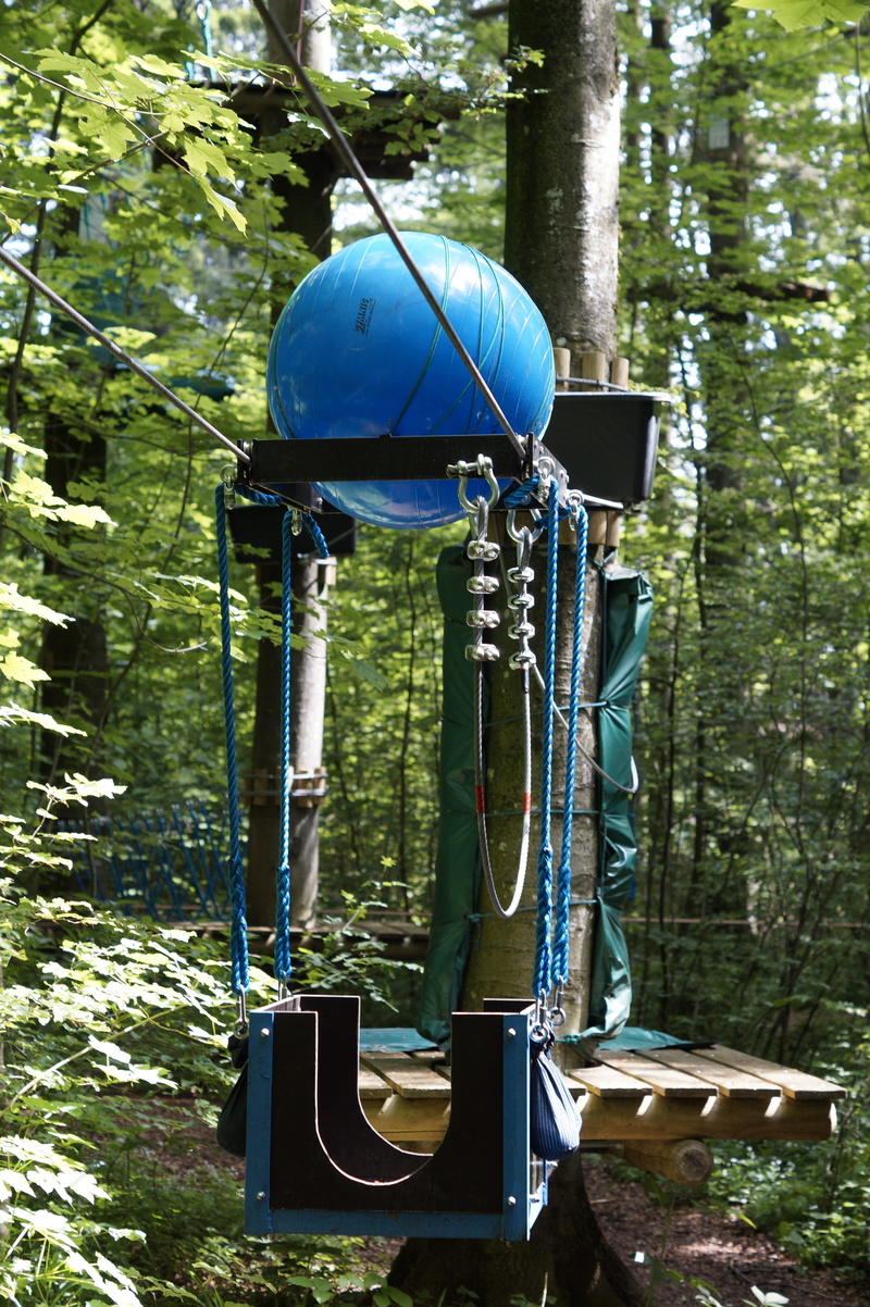 hot air balloon, parcours, get over, metal, day, hot air balloon ride, plant, climbing forest, growth, forest, sunlight, station, high ropes course, nature