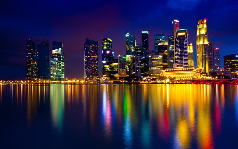 Singapore, Reflections, 4K, Marina Bay, 4K