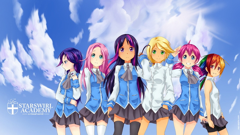 day, child, nature, 1080P, low angle view, people, cloud - sky, anime, girls, My Little Pony, creativity, females, childhood, representation, multi colored