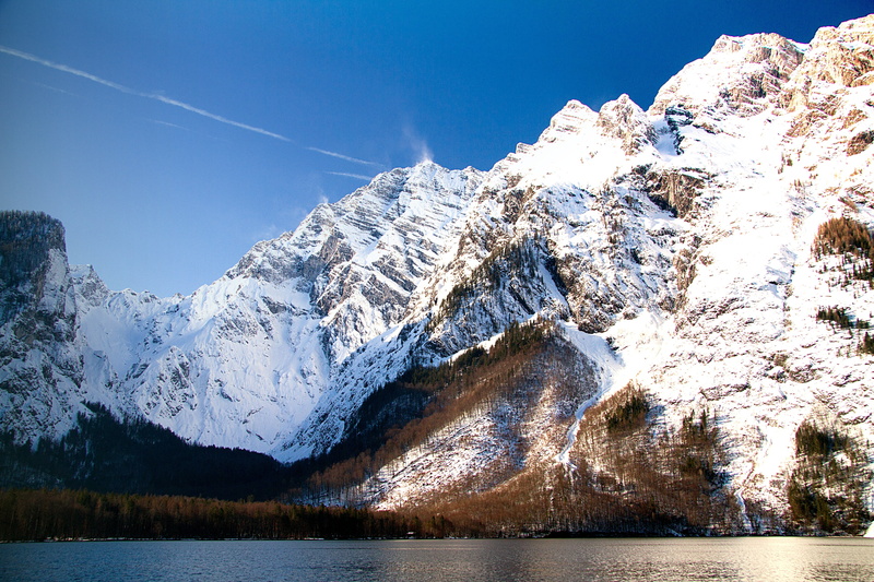 blue, cold temperature, winter, excursion destination, tranquility, day, outdoors, mountain, 5K, berchtesgaden national park, environment, landscape, bartholomä st