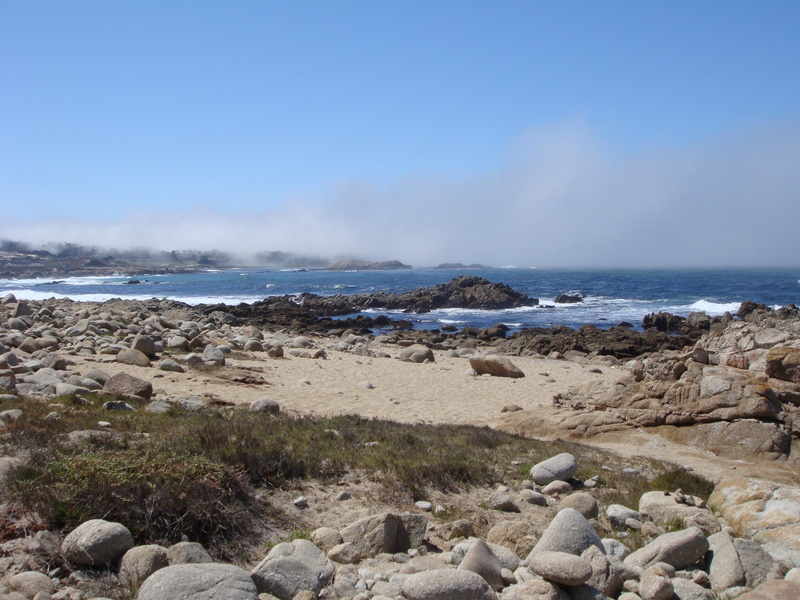 sky, pebble, scenics - nature, coastline, tranquility, nature, 17 mile drive, shore, outdoors, rock, pacific, sea, beauty in nature, motion, rocky coastline