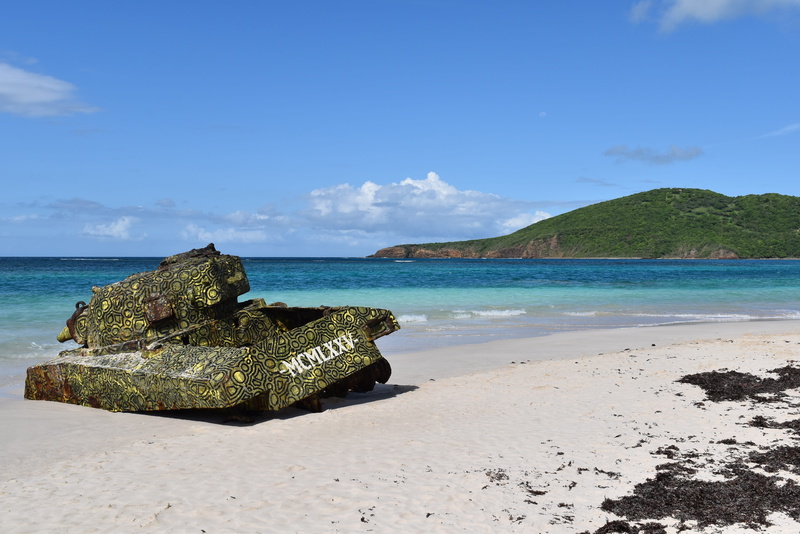 cloud - sky, Puerto Rico, Culebra, Flamenco Beach, horizon over water, horizon, tranquility, green, solid, land, day, beauty in nature, nature, 4K, outdoors