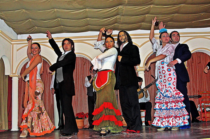men, women, group, males, Seville, Flamenco, arts culture and entertainment, full length, medium group of people, group Of People, females, artists, standing