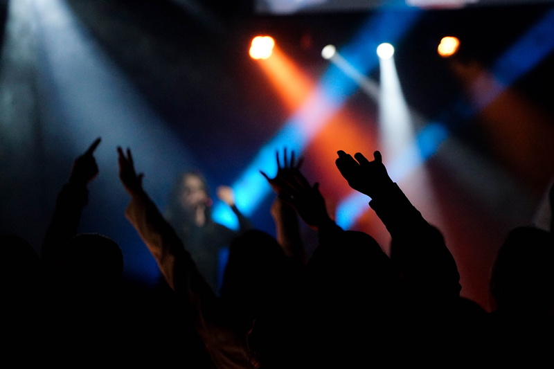 human limb, raising, rock concert, nightlife, limb, church, hands, lighting, lighting equipment, light, led, stage light, crowd, group of people, hand