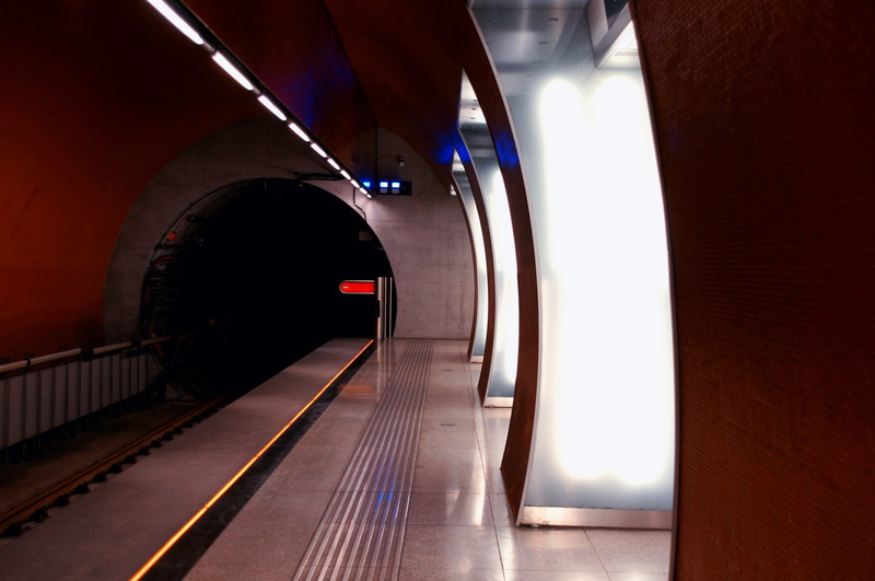 hallway, track, guidance, transportation, empty, travel, the way forward, reflection, railroad, transportation system, illuminated, indoors, underground