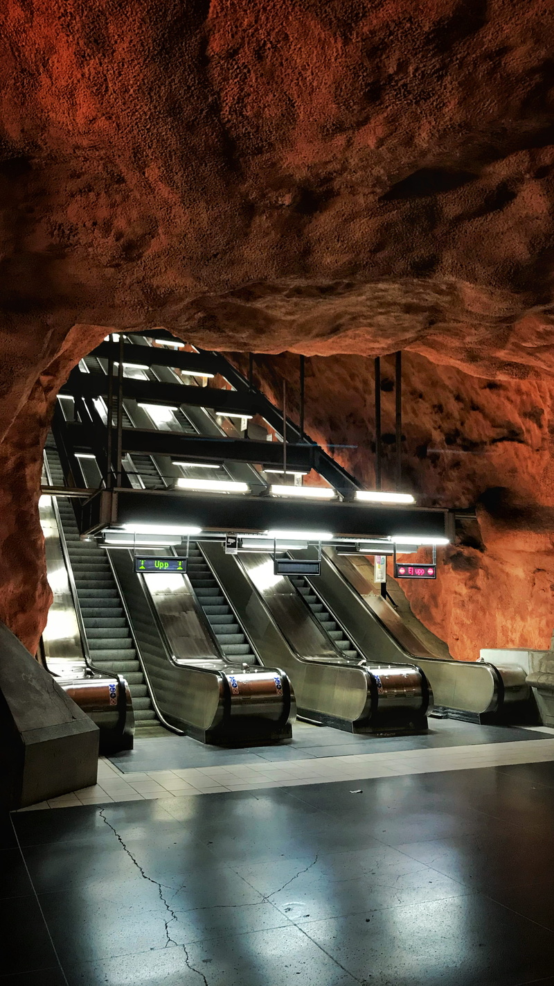 vehicle, nature, 4K, architecture, men, handrail, terminal, building, cave, sweden, lighting equipment, staircase, train, housing, ceiling, lighting, travel