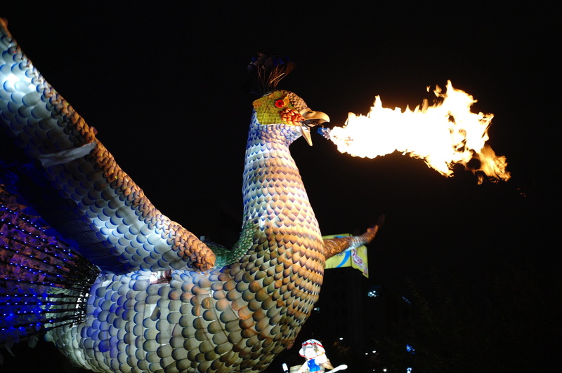 lamp, art, in the evening, fairytale, heat - temperature, artificial light, bird, night view, animal themes, new, animal wildlife, peacock, vivid, color