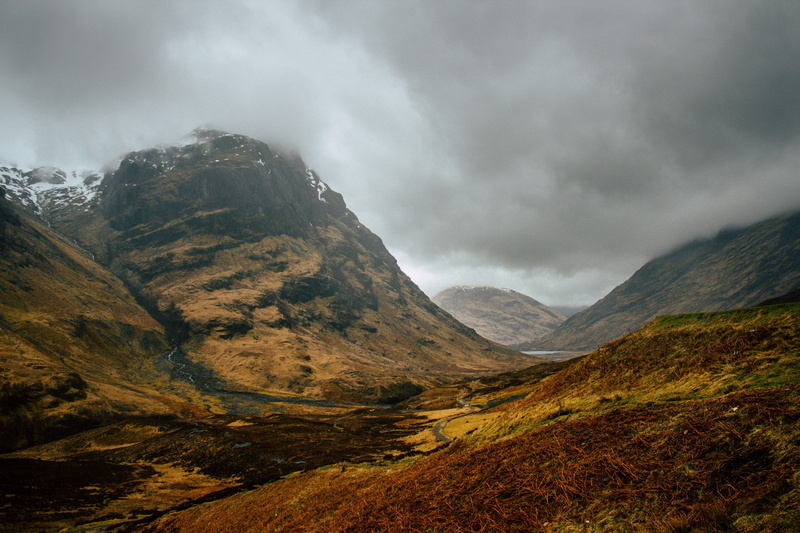 scenics - nature, middle ages, storm, highlands, horses, flat, sea, england, nature, dusk, solid, lake, a838, masonry, travel destinations, valley, beauty in nature