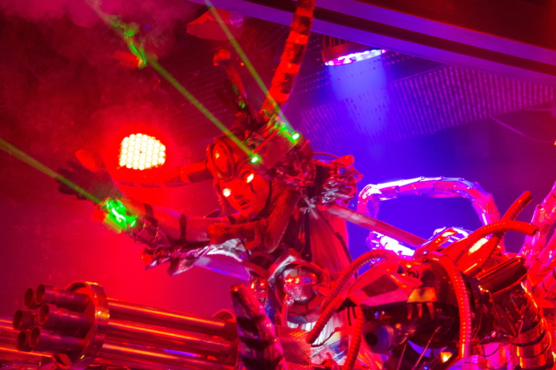 nightlife, show, technology, japan, shinjuku-ku, mode of transportation, no people, metal, indoors, red, illuminated, artificial, equipment, engine, robot