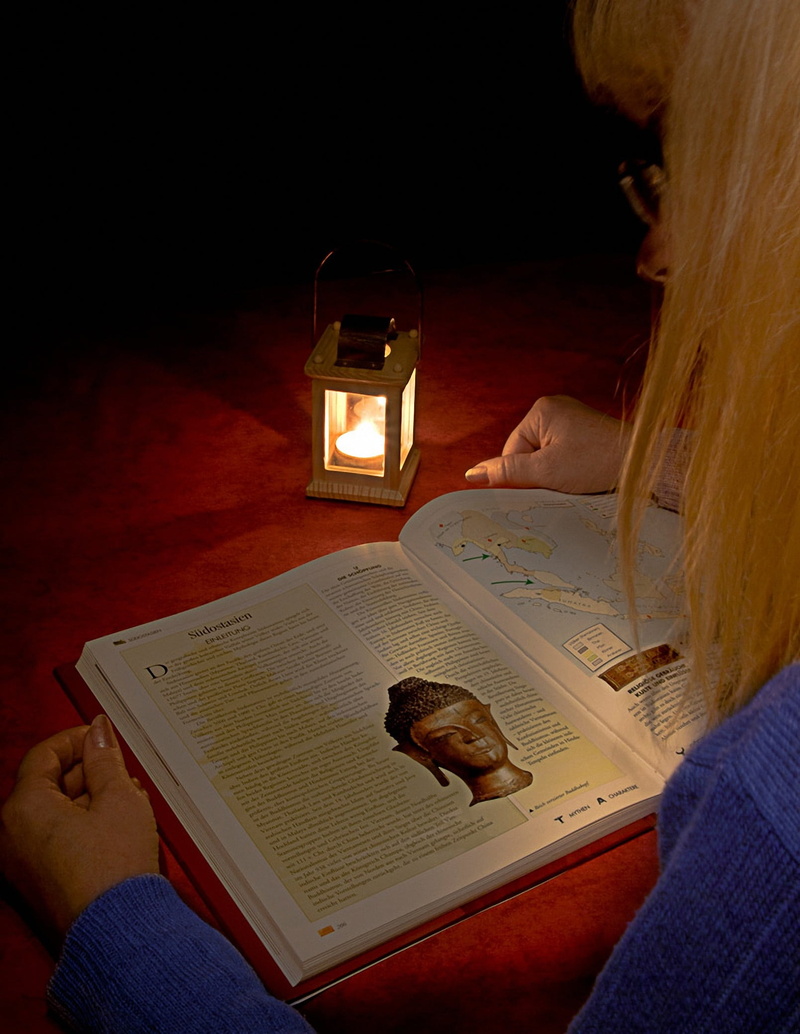 book, no artificial light, lantern, holding, publication, hand, reading, casual clothing, literature, one person, table, 1080P, see bad, adult, human hand