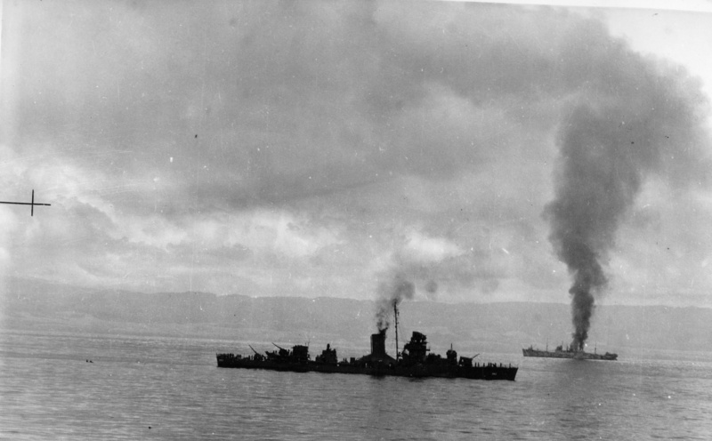 1942, waterfront, scenics - nature, horizon, History, nature, sky, August, no people, doomed, mode of transportation, Vintage, 8 August 1942, water, industry