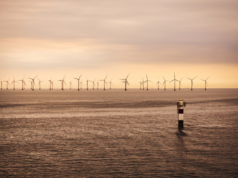 waterfront, offshore, environmental conservation, outdoors, power generation, sustainable resources, beauty in nature, offshore wind park, sunset, wind energy