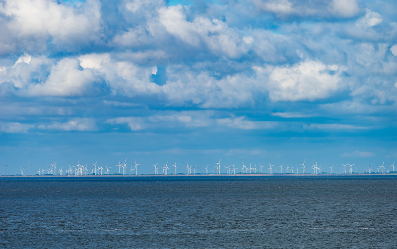 sea, sky, energy, sustainable resources, no people, environment, beauty in nature, turbine, scenics - nature, wind power, cuxhaven, north sea coast, blue