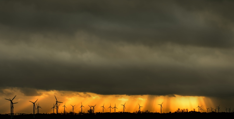 power in nature, fear, rain clouds, wind turbine, silhouette, sunbeam, cloud - sky, nature, sky, dramatic, beauty in nature, power generation, wind, alternative energy
